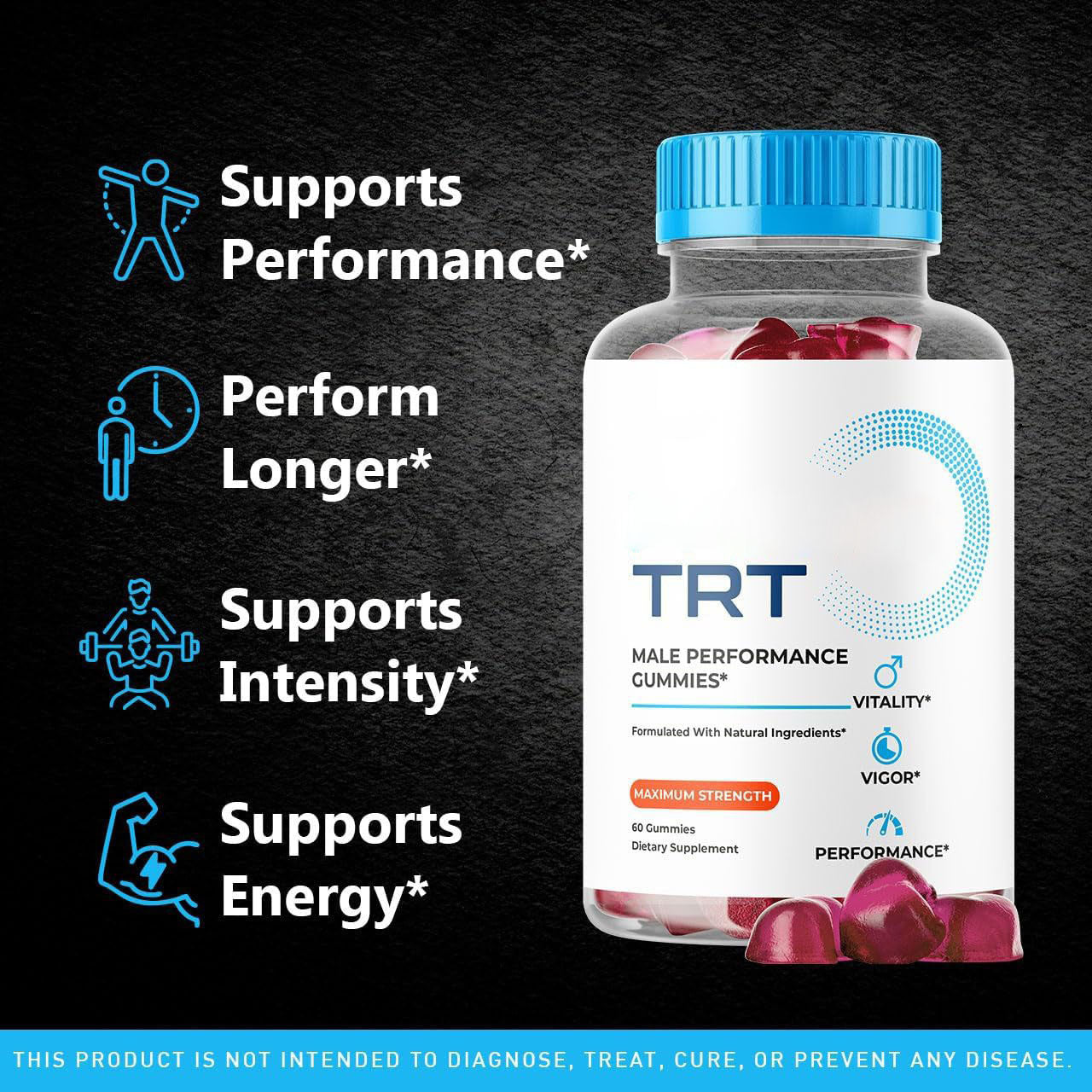 TRT Soft Candy Men's Health Soft Candy 60 Tablets Supplement Vitamin Health Care Sleep Aid